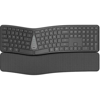 INF Ergonomische Tastatur Bluetooth 2.4G Wireless Wiederaufladbar - Leise Tasten mit Handgelenkstütze INF Ergonomische Tastatur Bluetooth 2.4G Wireless Wiederaufladbar - Leise Tasten mit Handgelenkstütze