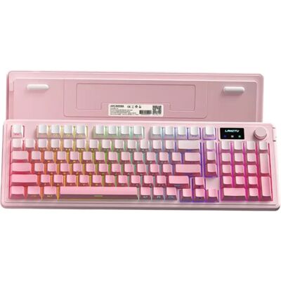 INF Slim Laptop-Membrantastatur — 98-Tasten Kompaktes Layout, RGB-Hintergrundbeleuchtung, Leise Silikonpolster Rosa INF Slim Laptop-Membrantastatur — 98-Tasten Kompaktes Layout, RGB-Hintergrundbeleuchtung, Leise Silikonpolster Rosa