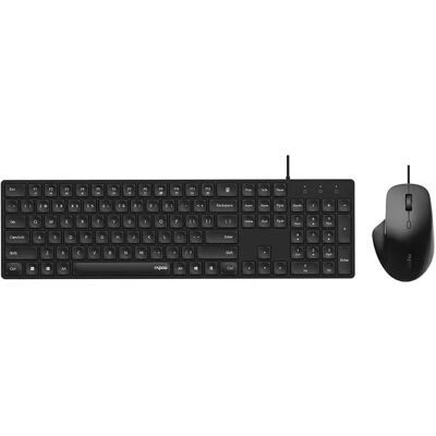RAPOO Tastatur-/Maus-Set NX8020, kabelgebunden, Schwarz RAPOO Tastatur-/Maus-Set NX8020, kabelgebunden, Schwarz