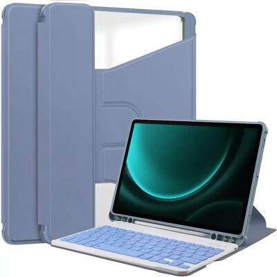 INF 360° drehbare Ständer Bluetooth Tastaturhülle kompatibel mit Samsung Tab S9 FE Plus 12,4 Zoll - Lavendel Lila INF 360° drehbare Ständer Bluetooth Tastaturhülle kompatibel mit Samsung Tab S9 FE Plus 12,4 Zoll - Lavendel Lila