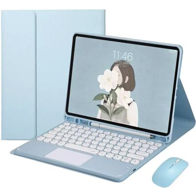 INF Himmelblaue Bluetooth-Tastaturhülle mit Touchpad, kompatibel mit Samsung Galaxy Tab S9 Ultra/S10 Ultra 14,6 Zoll INF Himmelblaue Bluetooth-Tastaturhülle mit Touchpad, kompatibel mit Samsung Galaxy Tab S9 Ultra/S10 Ultra 14,6 Zoll