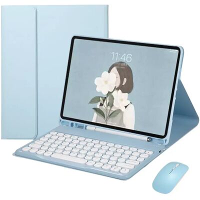 INF Hellblaue Bluetooth-Tastaturhülle + Maus für Samsung Galaxy Tab S9 Ultra/S10 Ultra 14,6 Zoll INF Hellblaue Bluetooth-Tastaturhülle + Maus für Samsung Galaxy Tab S9 Ultra/S10 Ultra 14,6 Zoll