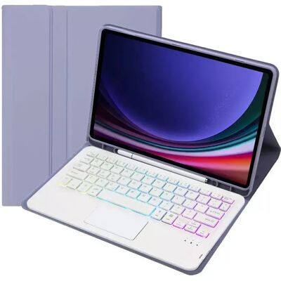 INF Lila Bluetooth Tastaturhülle mit Touch-Hintergrundbeleuchtung, kompatibel mit Samsung Galaxy Tab S7+/S7 Plus 12,4 Zoll INF Lila Bluetooth Tastaturhülle mit Touch-Hintergrundbeleuchtung, kompatibel mit Samsung Galaxy Tab S7+/S7 Plus 12,4 Zoll