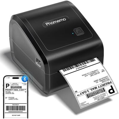 INF Bluetooth Thermoetiketten-Drucker, kompatibel mit Labelife APP — tintenlos 203 dpi, 108mm Druckbreite, USB-B, inkl. 30x 4x6 INF Bluetooth Thermoetiketten-Drucker, kompatibel mit Labelife APP — tintenlos 203 dpi, 108mm Druckbreite, USB-B, inkl. 30x 4x6