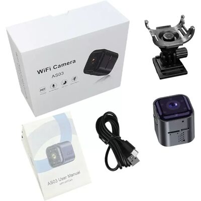 INF AS03 1080P HD Mini WiFi Sicherheitskamera mit Bewegungserkennung, Nachtsicht und 45 Tage Standby-Schlafmodus INF AS03 1080P HD Mini WiFi Sicherheitskamera mit Bewegungserkennung, Nachtsicht und 45 Tage Standby-Schlafmodus