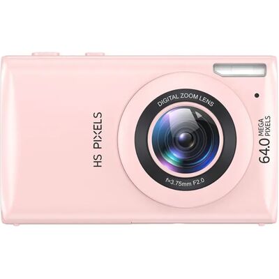 INF Multifunktions-Musik-Kamera – 64MP Fotos, 4K-Video, integrierter MP3-Player, 1200mAh Akku, kompakter PC+ABS-Korpus für Rosa INF Multifunktions-Musik-Kamera – 64MP Fotos, 4K-Video, integrierter MP3-Player, 1200mAh Akku, kompakter PC+ABS-Korpus für Rosa
