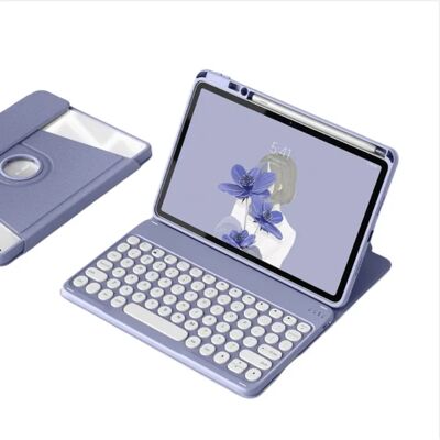INF 360° drehbare Bluetooth-Tastaturhülle kompatibel mit iPad 10.2 (2019/2020/2021) - Lavendel-Lila INF 360° drehbare Bluetooth-Tastaturhülle kompatibel mit iPad 10.2 (2019/2020/2021) - Lavendel-Lila