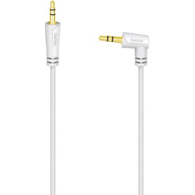 Hama Weiß 2m 3,5mm Audiokabel - Stereo, Vinklet Hama Weiß 2m 3,5mm Audiokabel - Stereo, Vinklet