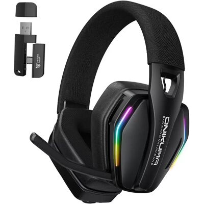 INF Tri‑Mode Gaming-Headset – 2.4G niedrige Latenz, Bluetooth SBC/AAC und kabelgebunden, 40mm Treiber, 1000mAh Akku INF Tri‑Mode Gaming-Headset – 2.4G niedrige Latenz, Bluetooth SBC/AAC und kabelgebunden, 40mm Treiber, 1000mAh Akku