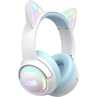 INF Tri-Mode Wireless Gaming-Headset (2.4G + Bluetooth + kabelgebunden) – niedrige Latenz, 50mm Treiber, 1000mAh, Weiß Blau, INF Tri-Mode Wireless Gaming-Headset (2.4G + Bluetooth + kabelgebunden) – niedrige Latenz, 50mm Treiber, 1000mAh, Weiß Blau,