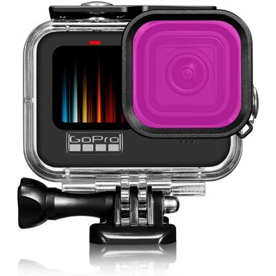 INF Lila Tauchfilter mit wasserdichtem Gehäuse für GoPro 9/10/11/12 Violett INF Lila Tauchfilter mit wasserdichtem Gehäuse für GoPro 9/10/11/12 Violett