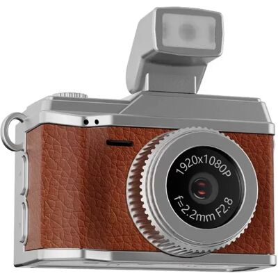 INF Mini Retro Taschenlampen-Kamera: 1080P HD Video, Vintage-Stil, Tragbarer Recorder Braun INF Mini Retro Taschenlampen-Kamera: 1080P HD Video, Vintage-Stil, Tragbarer Recorder Braun
