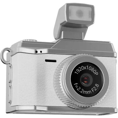 INF Mini Retro Taschenlampen-Kamera: 1080P HD Video, Vintage-Stil, Tragbarer Recorder Weiß INF Mini Retro Taschenlampen-Kamera: 1080P HD Video, Vintage-Stil, Tragbarer Recorder Weiß