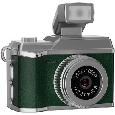 INF Mini Retro Taschenlampen-Kamera: 1080P HD Video, Vintage-Stil, Tragbarer Recorder Grün INF Mini Retro Taschenlampen-Kamera: 1080P HD Video, Vintage-Stil, Tragbarer Recorder Grün
