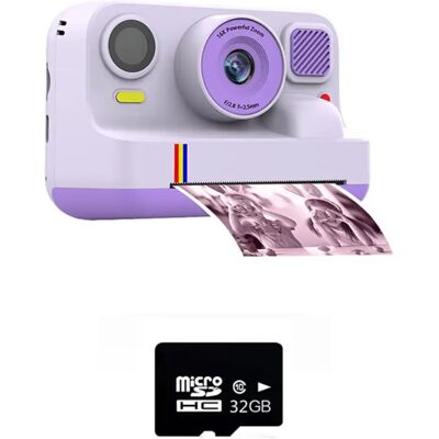 INF K12Pro Sofort-Farbdruck-Kamera – 20M Fotos, 1080P Video, Bluetooth-Mobile-Druck, 2.4inch IPS, 1300MAH Akku, inkl. 3 Violett INF K12Pro Sofort-Farbdruck-Kamera – 20M Fotos, 1080P Video, Bluetooth-Mobile-Druck, 2.4inch IPS, 1300MAH Akku, inkl. 3 Violett
