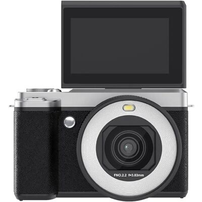 INF Klappbare Dual-Linsen Beauty-Digitalkamera mit 180° Touchscreen, 80MP, 5K-Video, 18x Zoom und WiFi Schwarz INF Klappbare Dual-Linsen Beauty-Digitalkamera mit 180° Touchscreen, 80MP, 5K-Video, 18x Zoom und WiFi Schwarz
