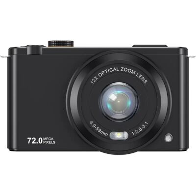 INF 12X optischer Zoom spiegellose Kamera mit 4K-Video, 72MP Fotos und dualem Klapp-Touchscreen (180° & 270°) Schwarz INF 12X optischer Zoom spiegellose Kamera mit 4K-Video, 72MP Fotos und dualem Klapp-Touchscreen (180° & 270°) Schwarz