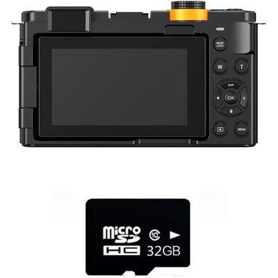 INF Spiegellose Kamera mit 12X optischem Zoom, 4K und 72,000,000 Fotopixeln – 180°+270° klappbarer Touchscreen, inkl. 32G INF Spiegellose Kamera mit 12X optischem Zoom, 4K und 72,000,000 Fotopixeln – 180°+270° klappbarer Touchscreen, inkl. 32G