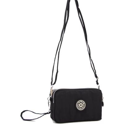 INF Crossbody-Telefontasche für Smartphones bis 6,3 Zoll Schwarz INF Crossbody-Telefontasche für Smartphones bis 6,3 Zoll Schwarz