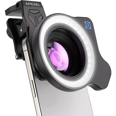 INF APEXEL APL-ZM100FL26 Handy-Objektiv-Kit – Makro, Zoom und Blitzlicht für verbesserte mobile Fotografie INF APEXEL APL-ZM100FL26 Handy-Objektiv-Kit – Makro, Zoom und Blitzlicht für verbesserte mobile Fotografie
