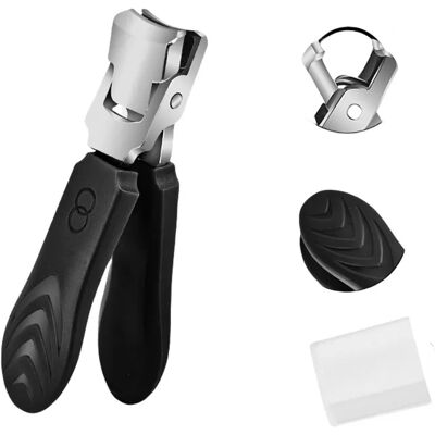 INF Spritzwassergeschützter Nagelknipser mit großer Öffnung Schwarz + Silber INF Spritzwassergeschützter Nagelknipser mit großer Öffnung Schwarz + Silber