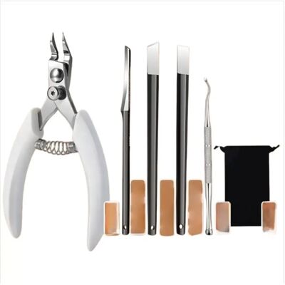 INF Nagelknipser-Set mit gebogener Klinge + kleinem Schaber 130 – kleiner Schrägaufsatz 130 – kleiner Flachaufsatz 130 für Weiß INF Nagelknipser-Set mit gebogener Klinge + kleinem Schaber 130 – kleiner Schrägaufsatz 130 – kleiner Flachaufsatz 130 für Weiß