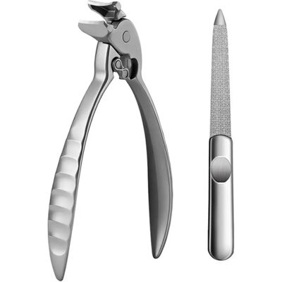 INF Vogelförmiges Nagelknipser-Set mit Langgriff, gebogene Form, Spritzschutz-Verschluss, Edelstahl, inkl. Nagelfeile Silber INF Vogelförmiges Nagelknipser-Set mit Langgriff, gebogene Form, Spritzschutz-Verschluss, Edelstahl, inkl. Nagelfeile Silber