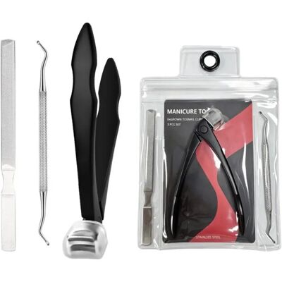 INF Winkliger Langgriff Nagelknipser mit gebogener Klinge 3-teilig — Edelstahl mit Auffangbehälter und 45° abgewinkeltem Kopf INF Winkliger Langgriff Nagelknipser mit gebogener Klinge 3-teilig — Edelstahl mit Auffangbehälter und 45° abgewinkeltem Kopf