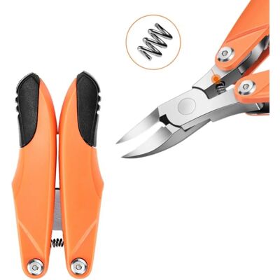 INF Klappbares multifunktionales Engelschnabel-Nagelzangen-Set (2-teilig) – 3-in-1 Edelstahl-Zange mit Nano-Feile Orange INF Klappbares multifunktionales Engelschnabel-Nagelzangen-Set (2-teilig) – 3-in-1 Edelstahl-Zange mit Nano-Feile Orange