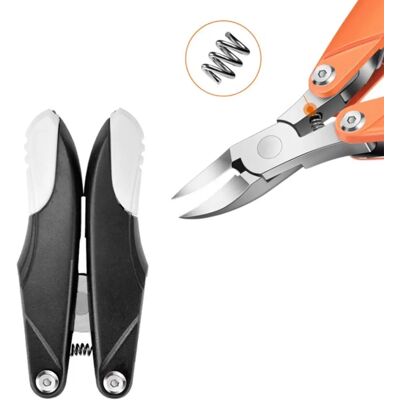 INF Klappbares multifunktionales Engelschnabel-Nagelzangen-Set (2-teilig) – 3-in-1 Edelstahl-Zange mit Nano-Feile Schwarz-Weiss INF Klappbares multifunktionales Engelschnabel-Nagelzangen-Set (2-teilig) – 3-in-1 Edelstahl-Zange mit Nano-Feile Schwarz-Weiss