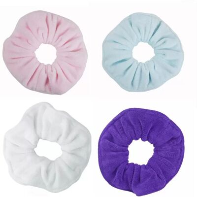 INF Weiche Mikrofaser-Haargummis - 4er-Pack Gemischte Farben Rosa INF Weiche Mikrofaser-Haargummis - 4er-Pack Gemischte Farben Rosa
