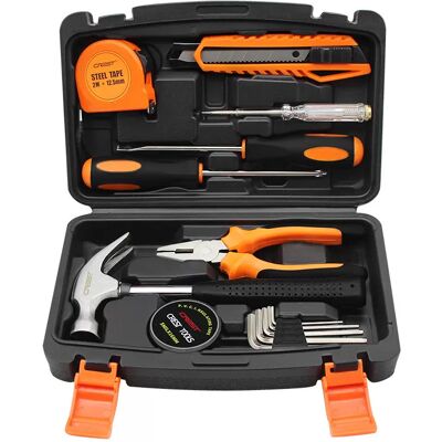 INF Haushaltswerkzeugkasten-Set: Hammer, Zange, Schraubendreher und mehr für Reparaturen INF Haushaltswerkzeugkasten-Set: Hammer, Zange, Schraubendreher und mehr für Reparaturen