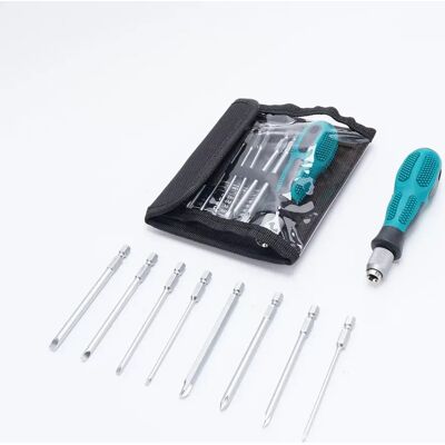 INF Abnehmbares 9-teiliges Schraubendreher-Bit-Set – Präzisions-Reparaturwerkzeug aus Aluminiumlegierung INF Abnehmbares 9-teiliges Schraubendreher-Bit-Set – Präzisions-Reparaturwerkzeug aus Aluminiumlegierung