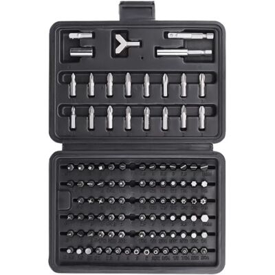 INF 100-teiliges Schraubendreher-Bit-Set - Chrom-Vanadium-Stahl, Phillips, Schlitz, Sechskant & Torx INF 100-teiliges Schraubendreher-Bit-Set - Chrom-Vanadium-Stahl, Phillips, Schlitz, Sechskant & Torx
