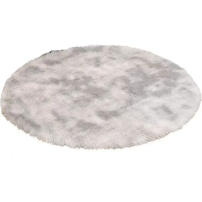 INF Runder Langflor-Shaggy-Teppich – Plüsch Polyester, dickes seidig-weiches Flor, rutschfeste Punktunterseite, mehrere Farben Grau Groß INF Runder Langflor-Shaggy-Teppich – Plüsch Polyester, dickes seidig-weiches Flor, rutschfeste Punktunterseite, mehrere Farben Grau Groß