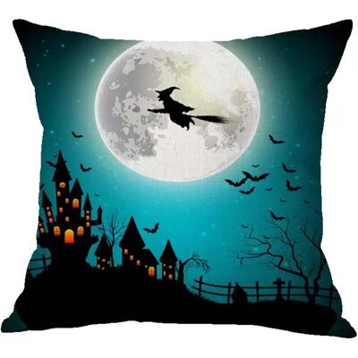 INF Halloween Leinen Kissenbezug - Dekorative Kissenhülle für Sofa und Heimdeko Stil 2 S INF Halloween Leinen Kissenbezug - Dekorative Kissenhülle für Sofa und Heimdeko Stil 2 S