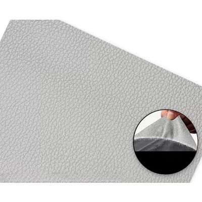 INF Selbstklebender PU Leder Reparaturflicken - 50cm x 137cm - Für Sofas, Autositze und Mehr Grau INF Selbstklebender PU Leder Reparaturflicken - 50cm x 137cm - Für Sofas, Autositze und Mehr Grau