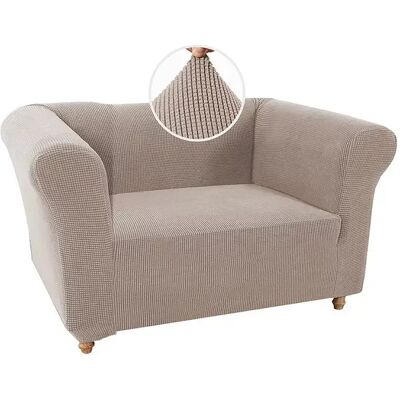 INF Retro-getufteter Einsitzer-Sofabezug - Rutschfester Stretch-Sofaschutz Khaki INF Retro-getufteter Einsitzer-Sofabezug - Rutschfester Stretch-Sofaschutz Khaki