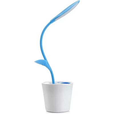 INF Kreative LED-Tischleuchte mit Stifthalter, Augenschutz und flexiblem Design Blau INF Kreative LED-Tischleuchte mit Stifthalter, Augenschutz und flexiblem Design Blau