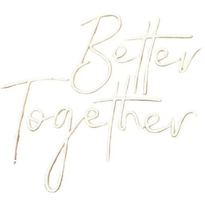 INF Better Together LED Neon Schild - USB-betriebenes Dekoratives Licht für Partys & Heimdeko INF Better Together LED Neon Schild - USB-betriebenes Dekoratives Licht für Partys & Heimdeko