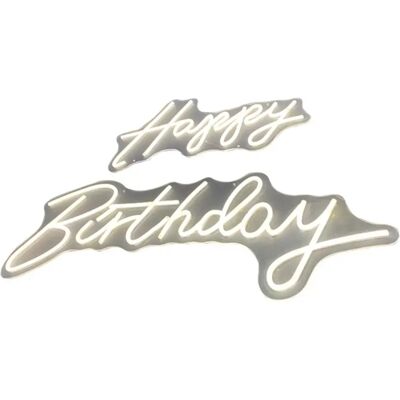 INF Happy Birthday LED Neon Schild - 42x32cm Acryl Licht für Party Dekoration INF Happy Birthday LED Neon Schild - 42x32cm Acryl Licht für Party Dekoration