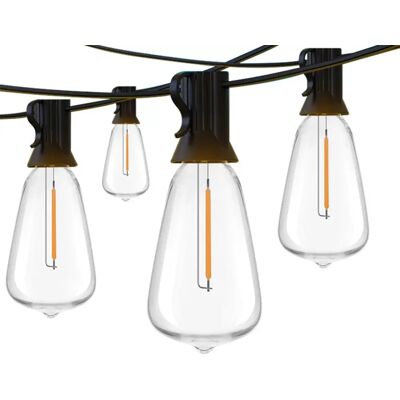 INF 7,6M 10 LED Lichterkette mit Ersatzbirne - EU Stecker (220V) - Schwarz, Dekorative Außenbeleuchtung INF 7,6M 10 LED Lichterkette mit Ersatzbirne - EU Stecker (220V) - Schwarz, Dekorative Außenbeleuchtung