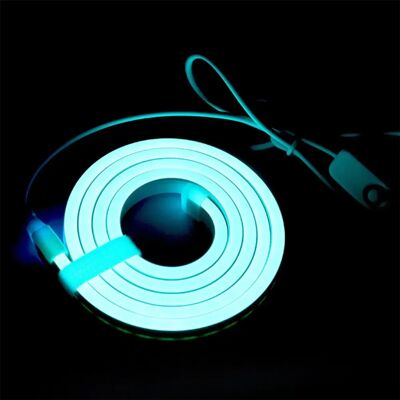 INF Ice Blue Neon-LED-Streifen mit Taster-Kabel - 5V Niederspannungs-Touch, flexibles PVC-Neonband, wasserdicht P67, 1/3/5m 1 Mio. INF Ice Blue Neon-LED-Streifen mit Taster-Kabel - 5V Niederspannungs-Touch, flexibles PVC-Neonband, wasserdicht P67, 1/3/5m 1 Mio.