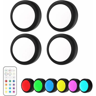 INF LED-Strahler 4er-Pack mit 13 Farben, Dimmer und Fernbedienung INF LED-Strahler 4er-Pack mit 13 Farben, Dimmer und Fernbedienung