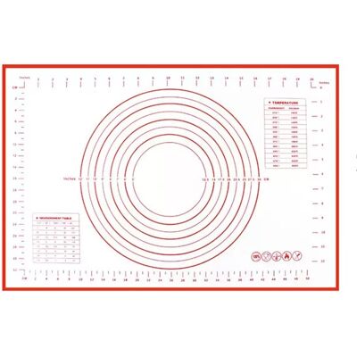 INF Silikon Backmatte 50x40cm (2er-Pack) - Antihaftbeschichtet, Dick, mit Messungen INF Silikon Backmatte 50x40cm (2er-Pack) - Antihaftbeschichtet, Dick, mit Messungen