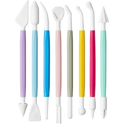 INF 8-Farben Fondant Modellierstift Set - Zuckerblumen & Tonmodellierwerkzeuge INF 8-Farben Fondant Modellierstift Set - Zuckerblumen & Tonmodellierwerkzeuge