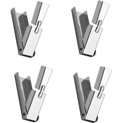 INF Meeresfrüchte- und Nussschäler 4er-Set — 304/403 Edelstahl, tragbarer Garnelen- und Flusskrebs-Schäler, Silber INF Meeresfrüchte- und Nussschäler 4er-Set — 304/403 Edelstahl, tragbarer Garnelen- und Flusskrebs-Schäler, Silber