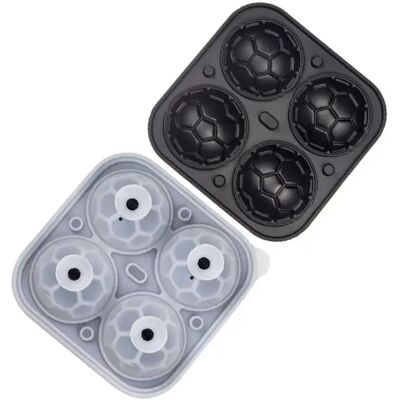 INF Silikon-Eiskugelform in Form von Sportbällen mit integriertem Trichter, leicht zu lösen, mehrfarbig Schwarz INF Silikon-Eiskugelform in Form von Sportbällen mit integriertem Trichter, leicht zu lösen, mehrfarbig Schwarz