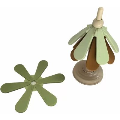 INF Weihnachts-Serie Faltbarer Silikon-Untersetzer - Hitzebeständiger Topfuntersetzer & Unterlage grün+braun INF Weihnachts-Serie Faltbarer Silikon-Untersetzer - Hitzebeständiger Topfuntersetzer & Unterlage grün+braun