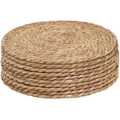 INF Set mit 12 runden Seegras-Untersetzern – Gewebte, hitzebeständige Tischsets 20 cm INF Set mit 12 runden Seegras-Untersetzern – Gewebte, hitzebeständige Tischsets 20 cm